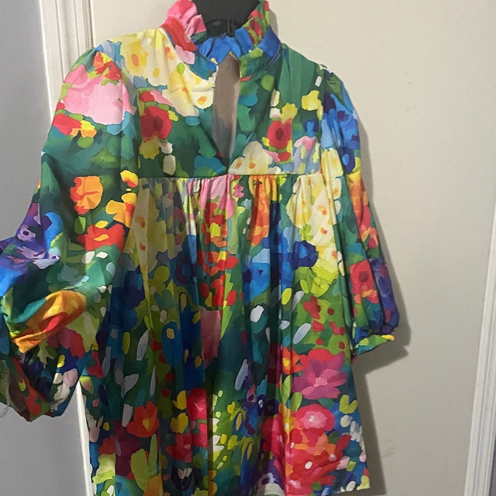 Source Unknown Multicolor Floral Blouse - Picture 4 of 4